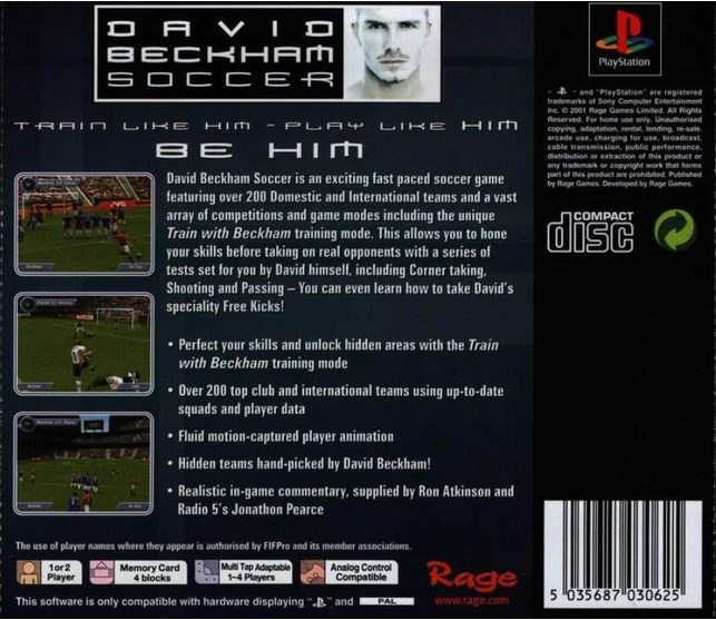 David Beckham Soccer dos