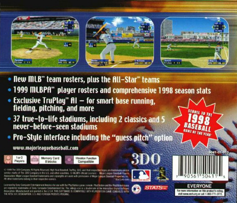 High Heat Baseball 2000 - Dos