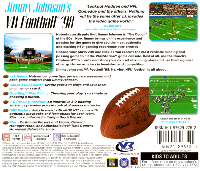Jimmy Johnson's VR Football '98 - Dos
