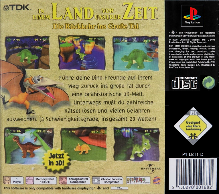 Le Petit Dinosaure : Retour Vers la Grande Vallee dos