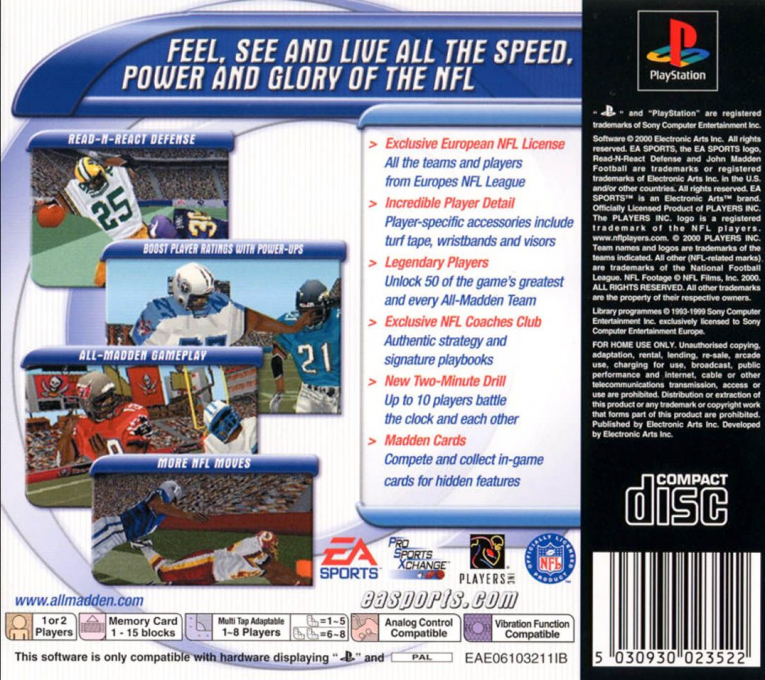 Madden NFL 2001 - Dos