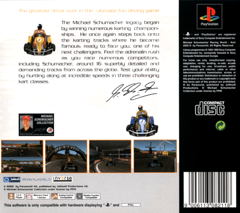 Michael Schumacher Racing World Kart 2002 - Dos