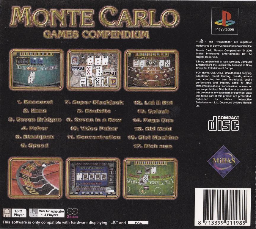 Monte Carlo Games Compendium - Dos
