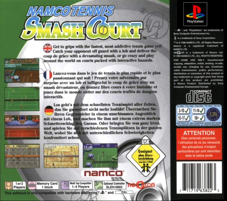 Namco Tennis Smash Court - Dos