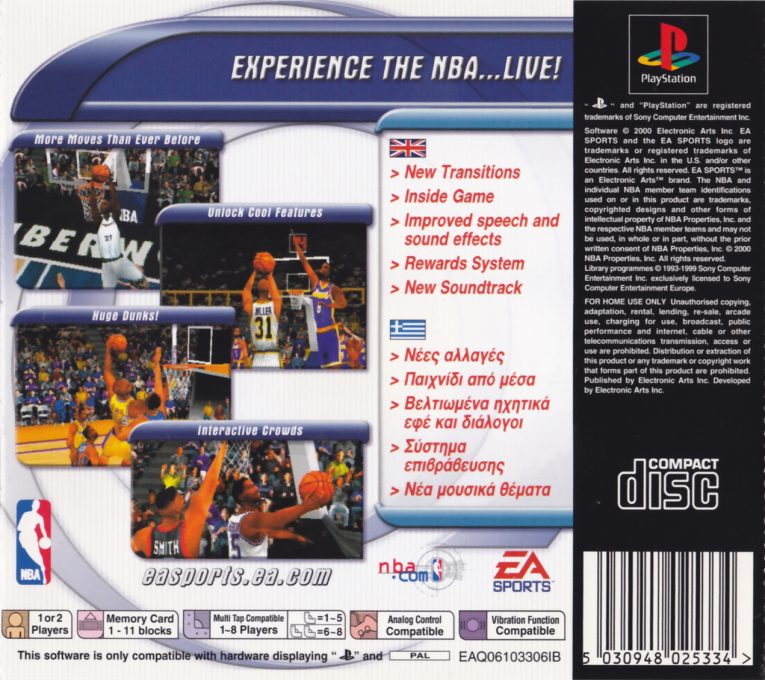 NBA Live 2001 - Dos