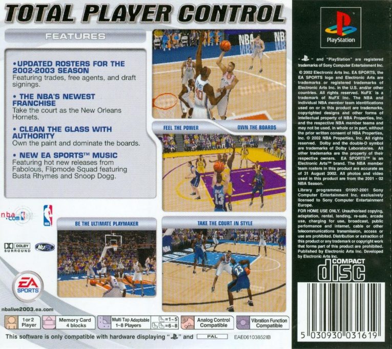 NBA Live 2003 - Dos