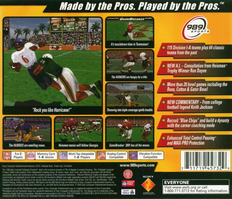NCAA GameBreaker 2001 - Dos