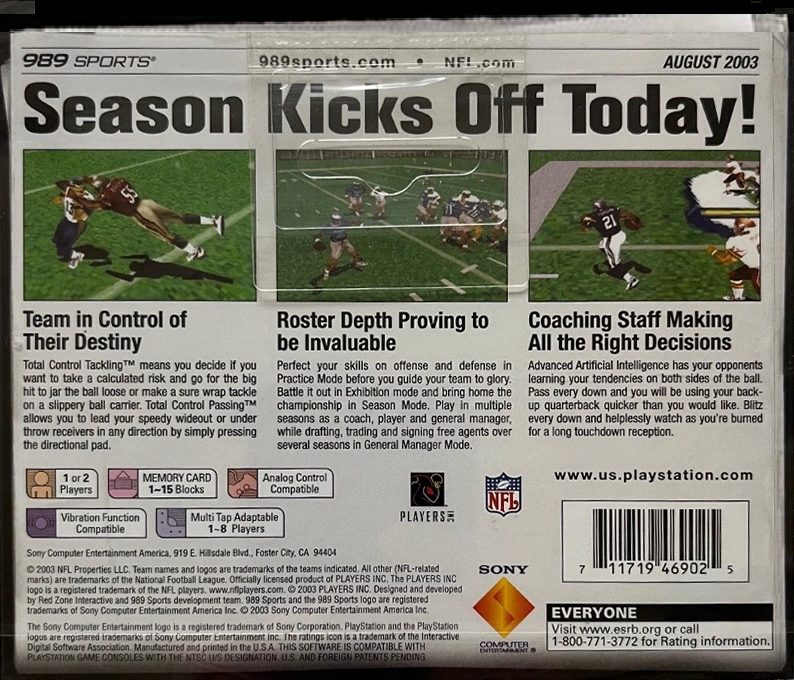 NFL GameDay 2004 - Dos