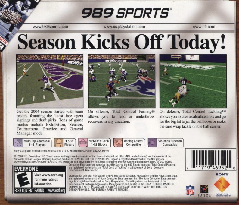 NFL GameDay 2005 - Dos
