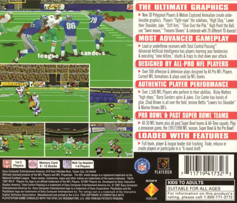 NFL GameDay 98 - Dos