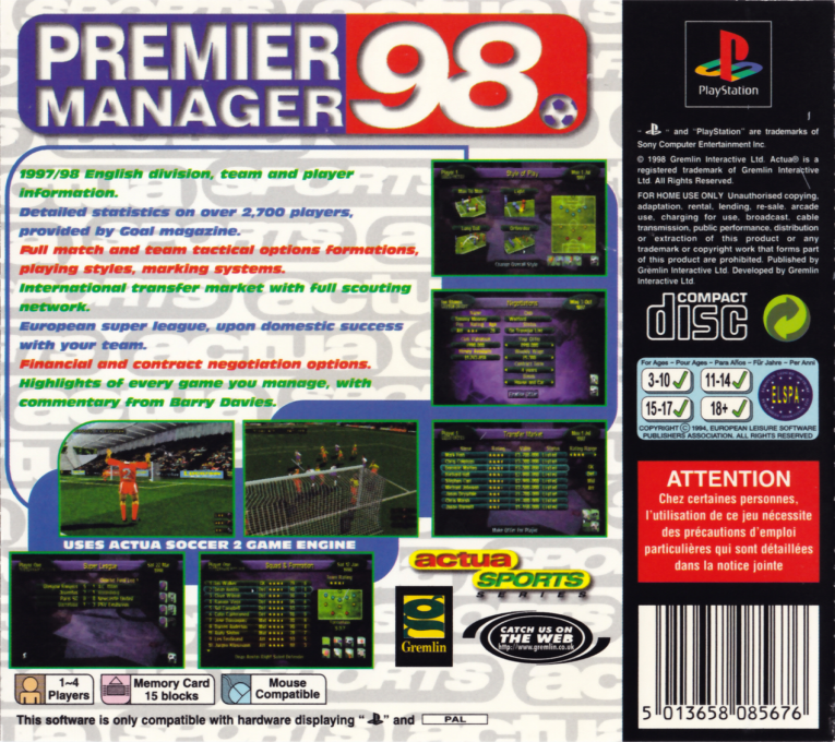 Premier Manager 98 dos
