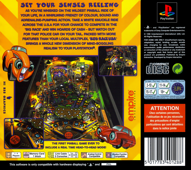 Pro Pinball : Big Race USA - Dos