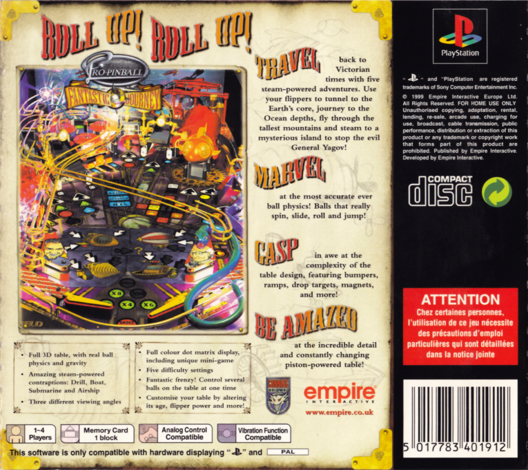 Pro Pinball : Fantastic Journey - Dos