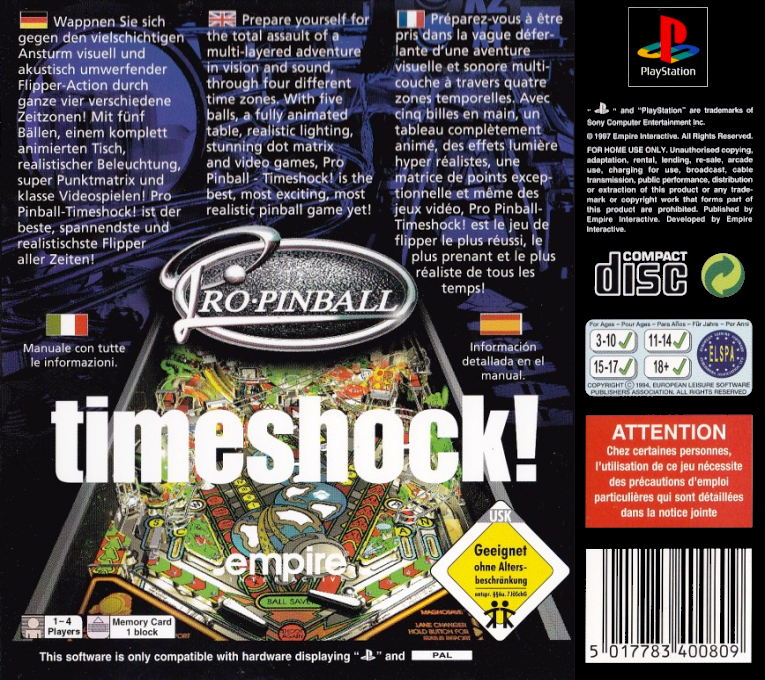 Pro Pinball : Timeshock! - Dos