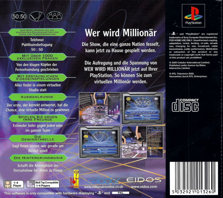 Qui Veut Gagner des Millions ? dos