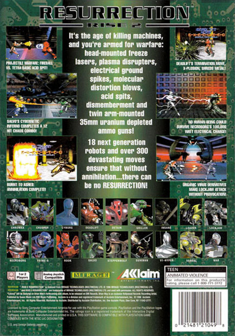 Rise 2 : Resurrection - Dos