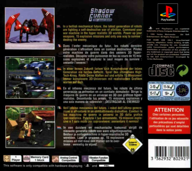 Shadow Gunner - The Robots Wars dos