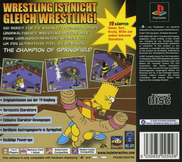 The Simpsons Wrestling - Dos