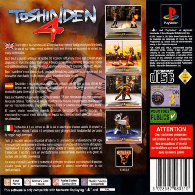 Toshinden 4 dos