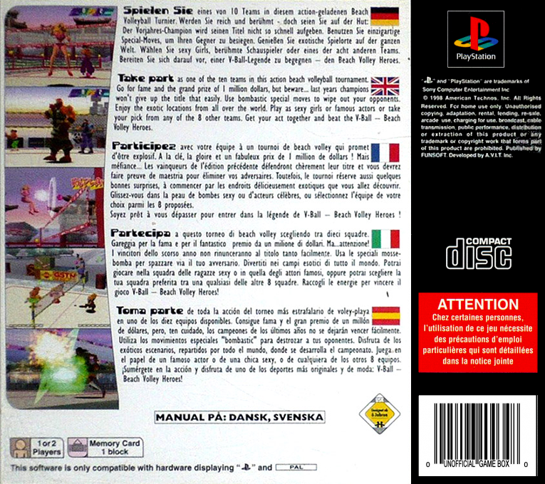 V-ball - Beach Volley Heroes - Dos