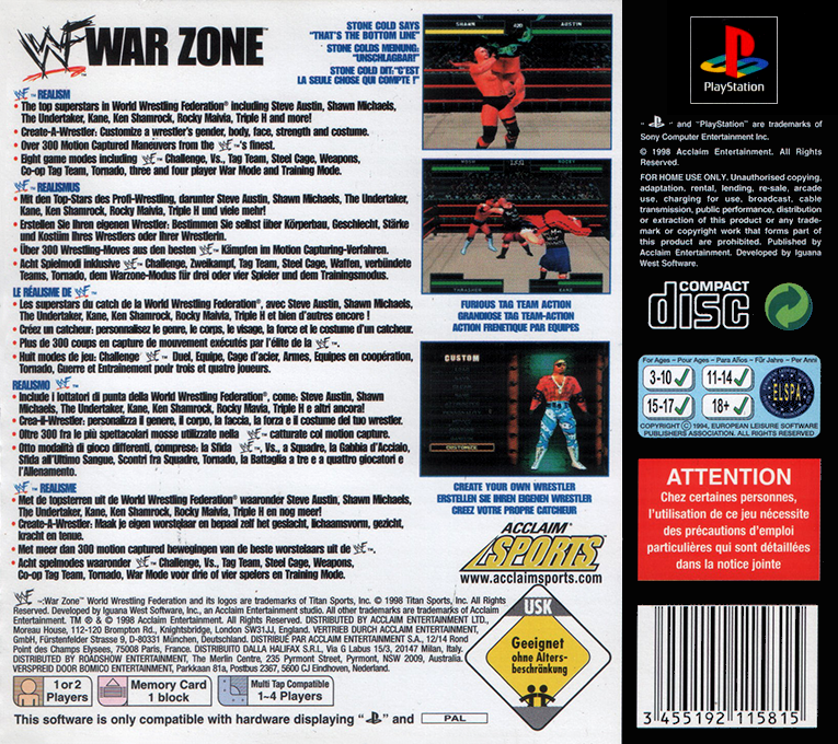 WWF War Zone - Dos