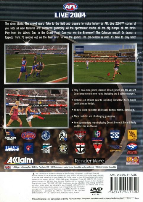 AFL Live 2004 - Dos
