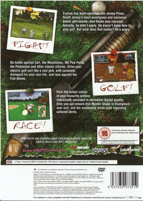 Aqua Teen Hunger Force : Zombie Ninja Pro-Am - Dos