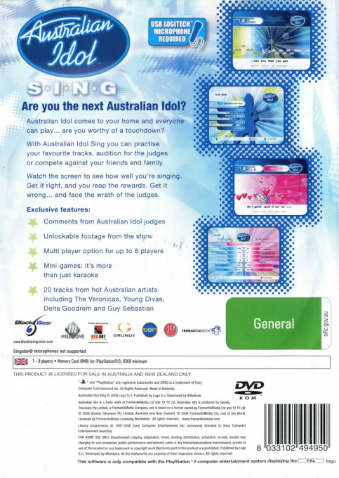 Australian Idol Sing - Dos