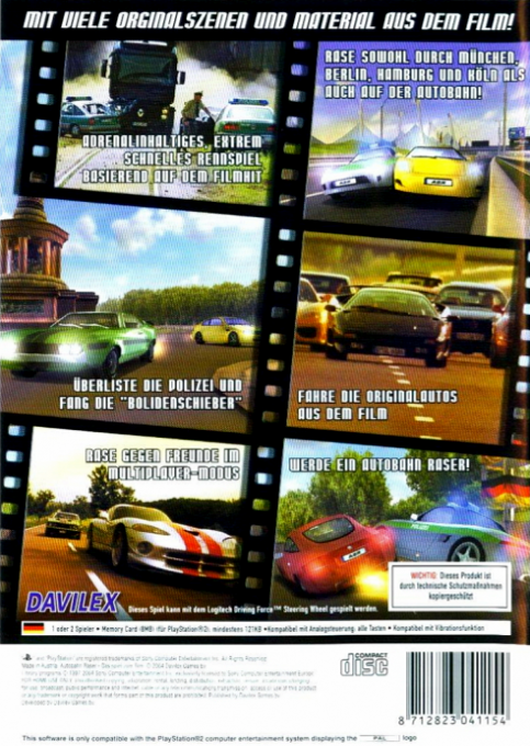 Autobahn Raser - Das Spiel Zum Film - Dos