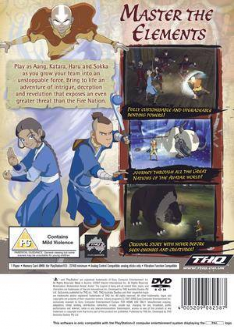 Avatar : Le Dernier Maître de l'Air - Dos