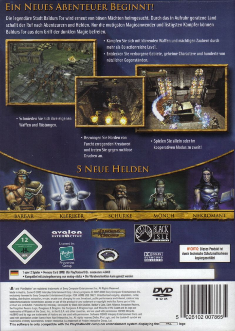 Baldur's Gate : Dark Alliance - Dos