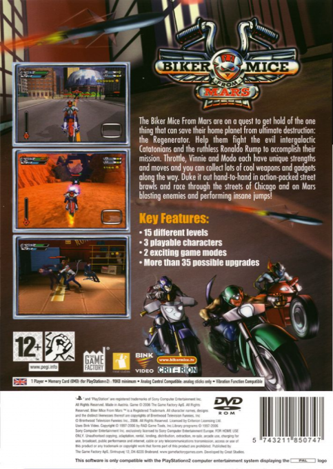 Biker Mice from Mars - Dos