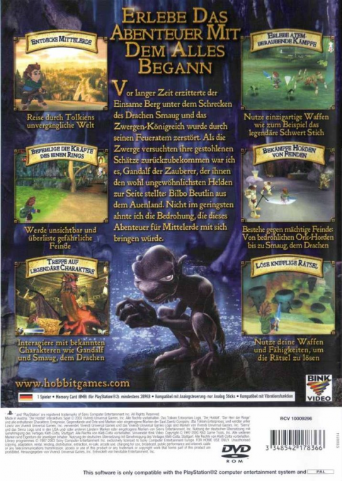 Bilbo Le Hobbit - Dos