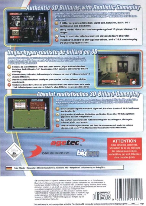 Billiards Xciting - Dos