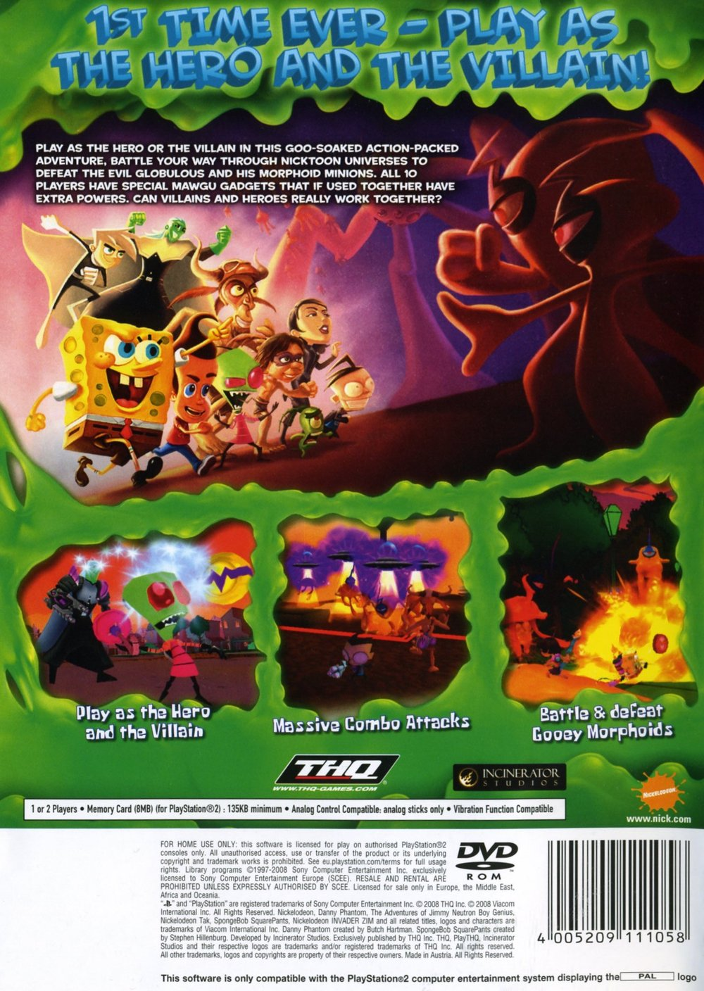 Bob L'Eponge Et Ses Amis : L'Ultime Alliance - Dos