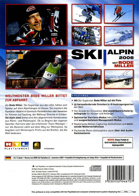 Bode Miller Alpine Skiing - Dos