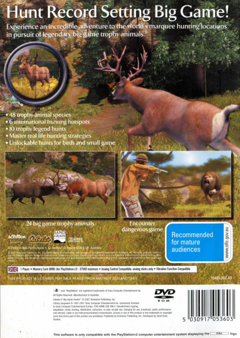 Cabela's Big Game Hunter - Dos