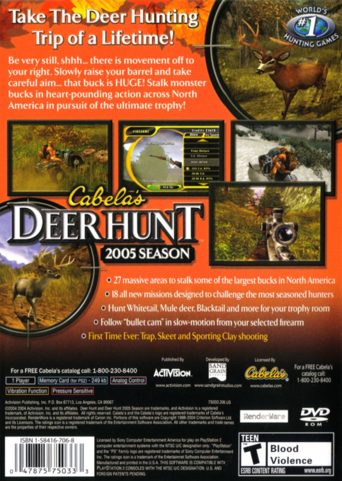 Cabela's Deer Hunt : 2004 Season - Dos