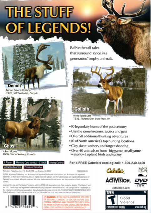 Cabela's Legendary Adventures - Dos