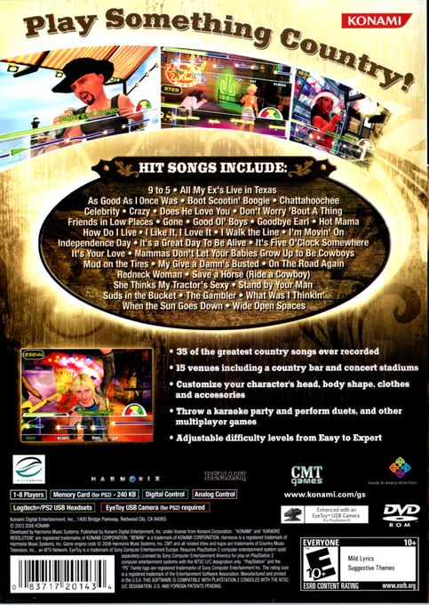 CMT Presents : Karaoke Revolution, Country - Dos