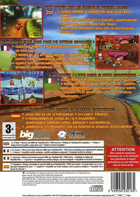 Cocoto Kart Racer - Dos