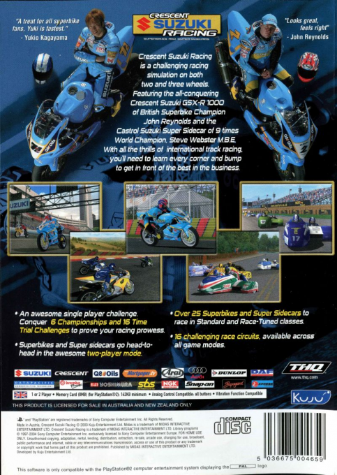 Crescent Suzuki Racing - Superbikes And Super Sidecars - Dos