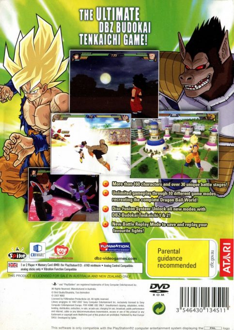 Dragon Ball Z : Budokai Tenkaichi 3 dos