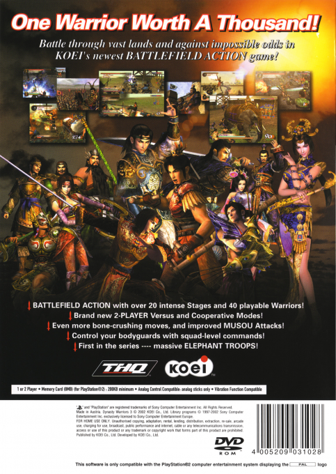 Dynasty Warriors 3 : Xtreme Legends - Dos