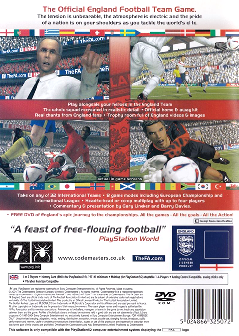 England International Football - 2004 Edition dos