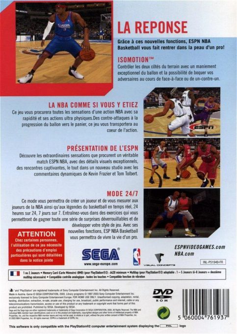 Jaquette arrière