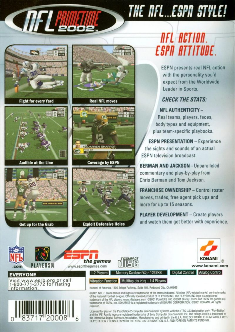 ESPN NFL Prime Time 2002 - Dos
