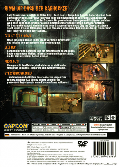 Final Fight : Streetwise - Dos