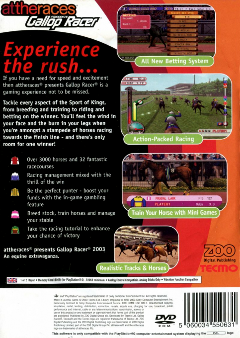 Gallop Racer 2003 : A New Breed - Dos