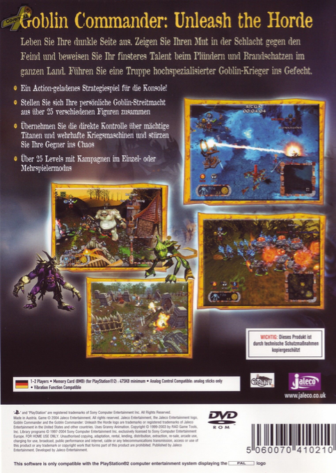 Goblin Commander : Unleash the Horde - Dos